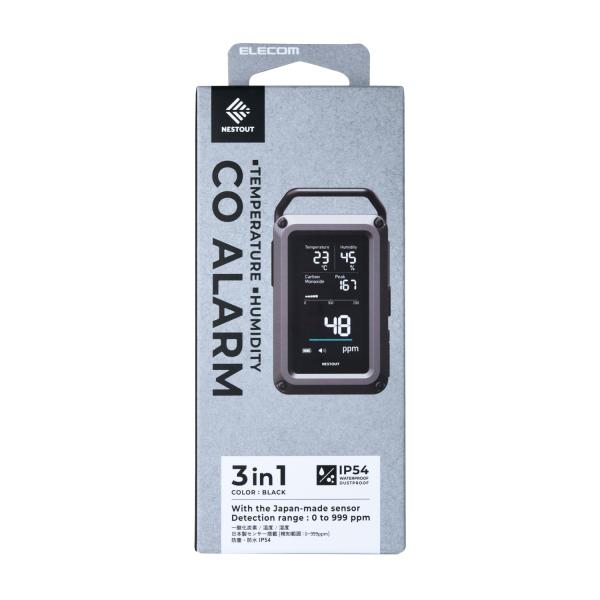 �G���R�� NESTOUT ��_���Y�f�A���[�� 3in1 �����x�v���� �[�d�� ���`�E���C�I���d�r IP54 USB-CtoUSB-C�P�[�u���t�� �u���b�N ELECOM OD-NESTCOM1BK ���i�摜2