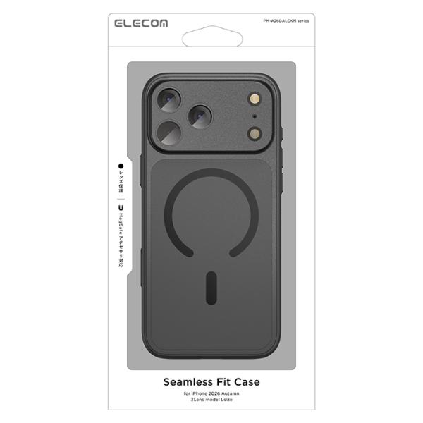 エレコム iPhone18 Pro Max 用 ハイブリッドアルミケース 極限 MAGKEEP ケース カバー ブラック ELECOM PM-A26DALCKM1