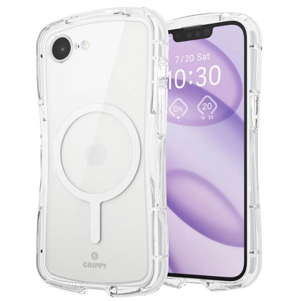 エレコム iPhone17e / 16e 用 Grippy ハイブリッドケース オールクリア MAGKEEP 極限     ELECOM PMWA26SGRAKM2CR