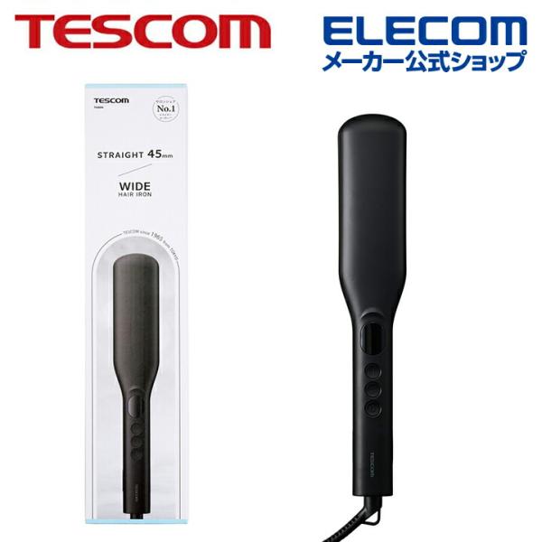 ELECOM テスコム ヘアーアイロン マイナスイオン スリム