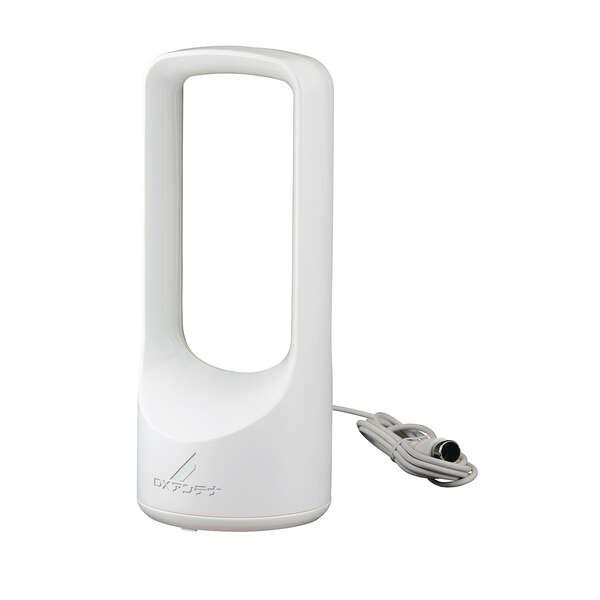 地デジ放送の電波を受信する、オールチャンネル(13ch.〜52ch.)対応室内用アンテナです。ブースター内蔵。省スペース設計のスマートで丸みのあるデザインは、設置場所を選ばず、方向調整で向きを変えてもシルエットがかわりません。本体色:ホワイ...