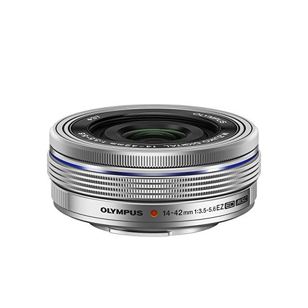 【新品未使用　送料無料】OLYMPUS オリンパス 電動式パンケーキズームレンズ M.ZUIKO DIGITAL ED 14-42mm F3.5-5.6 EZ シルバー 新品 （簡易箱）【購入前にご一読お願いいたします】※商品はダブルズーム...