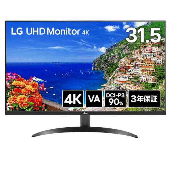 他サイト： 【30日保証/新品/即納】LG モニター ディスプレイ 32UR500K-B 31.5インチ / VA / 4K (3840×2160) / 約10.7億色表示(8bit+FRC)の商品画像