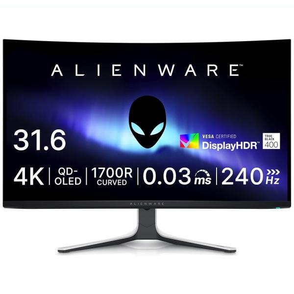 他サイト： Dell AW3225QF 32インチ 曲面 有機EL Alienware ゲーミングモニター(3年間無輝点交換保証/4K/QD-OLED/1700R曲面/DP1.4×1の商品画像