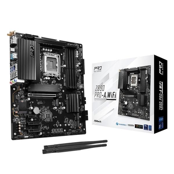 ASRock マザーボード Z890 Pro-A WiFi Intel CPU Core Ultra (LGA1851) 対応 Z890 チップセット DDR5 ATX マザーボード 【国内正規代理店品】