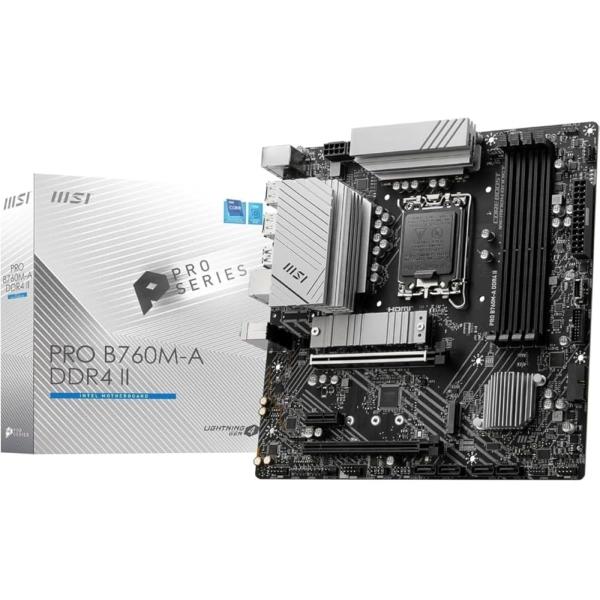 他サイト： MSIマザーボード PRO B760M-A DDR4 II 第14/13/12世代Intel CPU(LGA1700) 【白い自作PCで快適ゲーム】 [B760 搭載] MB6318の商品画像