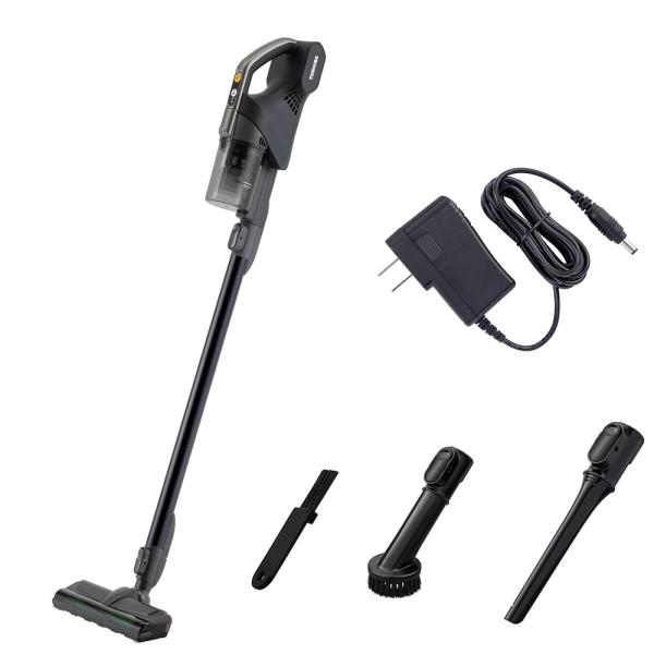 TOSHIBA(東芝) スティック掃除機 軽量1.2kg サイクロン式 お手入れ簡単 床見極めセンサー 自走式 からみレス VC-CLS12(H)