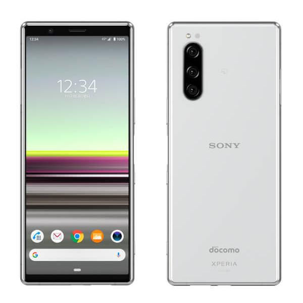 【中古美品】Xperia 5 SO-01M SIMフリーホワイト docomo版