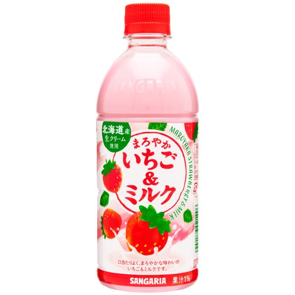 他サイト： サンガリア まろやかいちご&amp;ミルク 500ml ×24本の商品画像