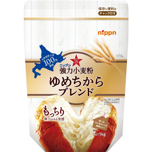 他サイト： Nippn ニップン 強力小麦粉 ゆめちからブレンド 1kg ×6袋の商品画像