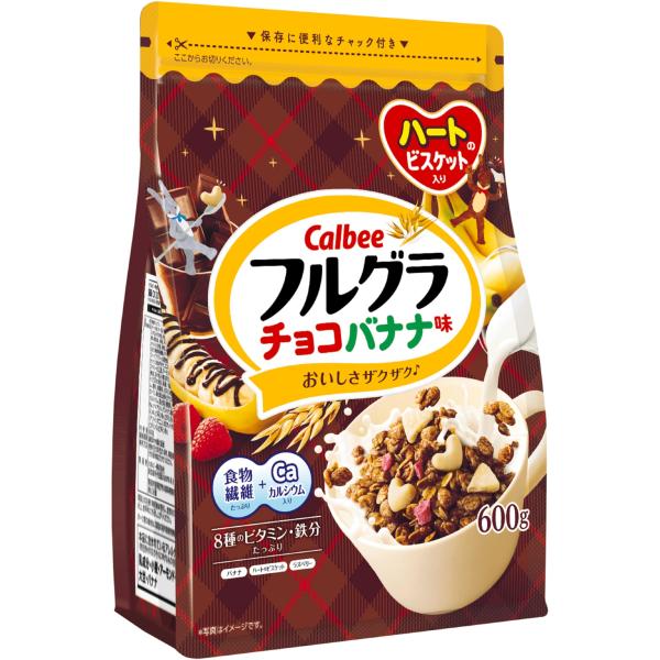 他サイト： [フルグラ] カルビー フルグラ チョコバナナ味 600g×6袋 食物繊維 鉄分 ビタミン カルシウム 大容量 チョコ バナナ 朝食の商品画像