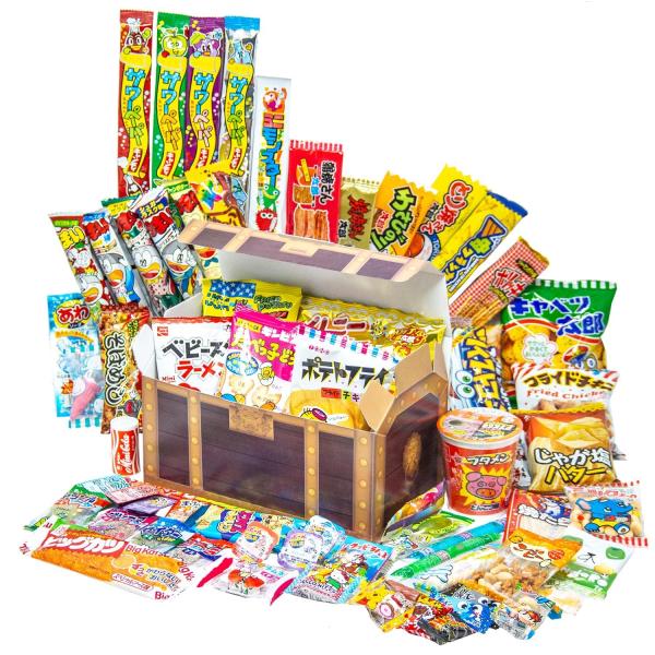駄菓子 詰め合わせ 宝箱 60種 個包装 子ども会 職場配布 景品 イベント ギフト