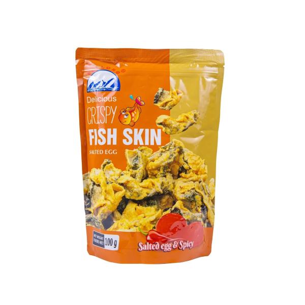 【PHI LONG】クリスピーフィッシュスキン スパイシーエッグヨーク(辣鹹蛋酥脆魚皮) 100g、1個 【みのる商事発送】