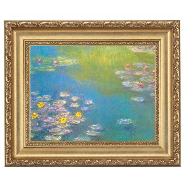 限定値下げ！巨大　絵画　額縁　絵　壁掛　モネ　睡蓮　アート モネ 睡蓮 （F6サイズ）（紐・フック付） 約横52×縦42cm