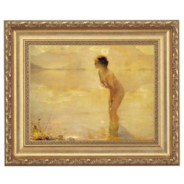世界の名画 ヴィンセント 『裸婦』絵画 キャンバス 額装品 アート インテリア Amazon｜現代の家の装飾の絵画美しさ赤いドレス女性キャンバス