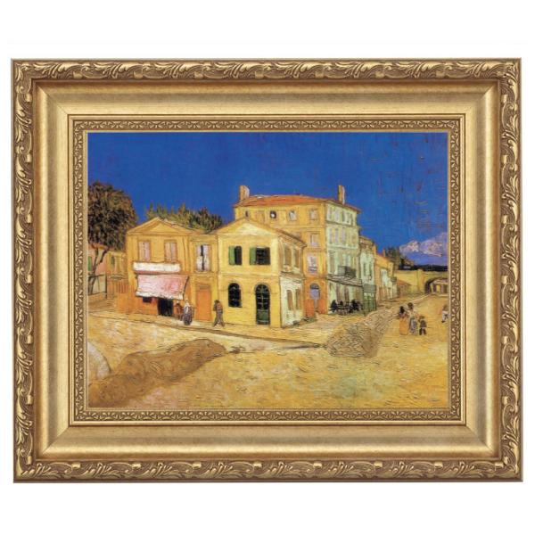 ゴッホ　黄色い家 4号 立体複製名画 額付き 壁掛け elegant-club_a032-13726