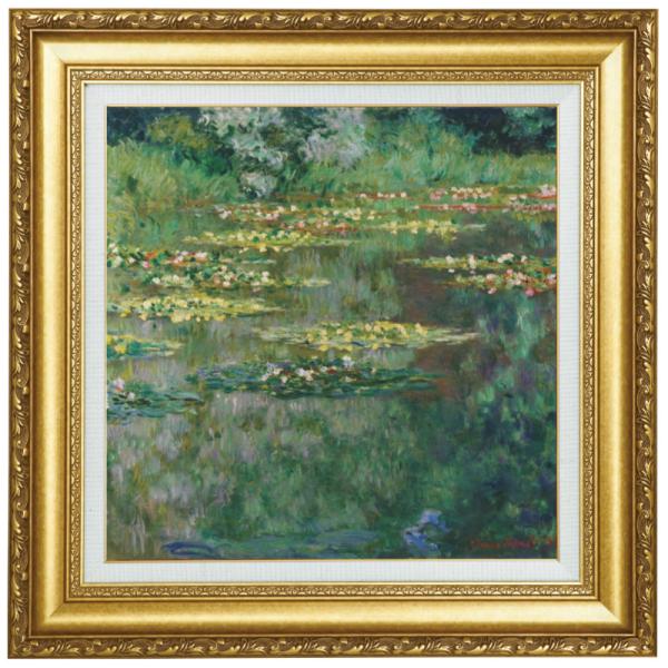 モネ 「 睡蓮の池 」 S6号スクエア 立体複製名画 インテリア 絵画