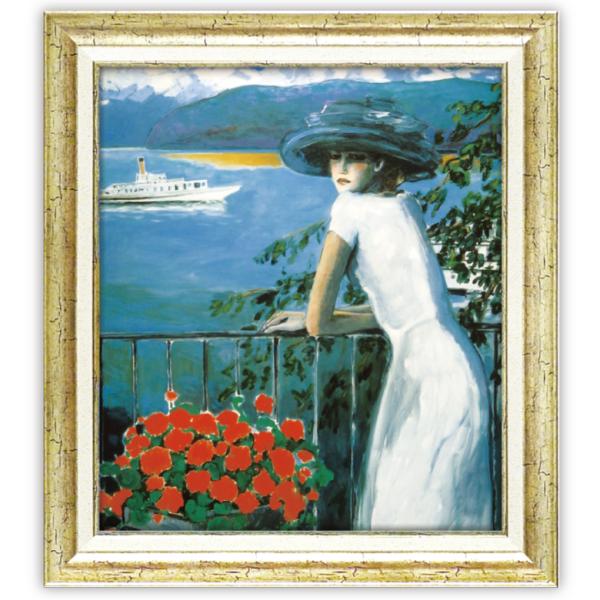 絵画 壁掛け 大きい ジャン＝ピエール カシニョール 作品 過ぎ去りし夢 洋画複製 インテリア 額付き アートの友社 海 風景