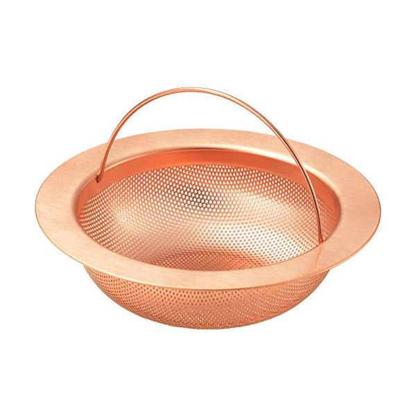 カラー：銅スタイル：単品サイズ(約):外径14.5×高さ4cm本体重量(約):105g素材・材質:本体・取手/純銅生産国:日本適応サイズ:排水口径約12.1〜14.5cm