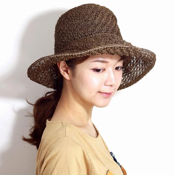 ハット レディースファッション 夏の帽子 涼しい 通気性抜群 マニラ麻