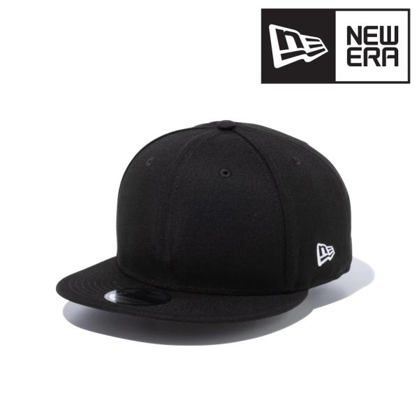 NEWERA 9FIFTY キャップ 無地 メンズ 帽子 シンプル ニューエラ ベーシック フリーサイズ サイズ調整可 黒 ブラック ホワイトフラッグ