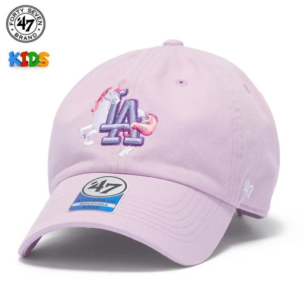 キッズ キャップ 帽子 ユニコーン 47brand 子供用 男の子 女の子 '47 KIDS ブランド ロサンゼルス・ドジャース CRITTER コスモス パープル