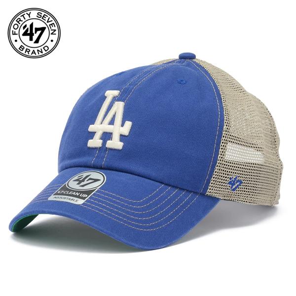 メッシュキャップ '47 ロサンゼルス・ドジャース キャップ 47brand メンズ 帽子 レディース ヴィンテージ風 MLB クリーンナップ TRAWLER ロイヤル ブルー 青