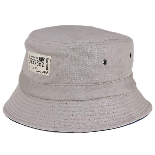 バケットハット 春 夏 人気 帽子 メンズ カンゴール ハット コットン ヘリンボーン Kangol ブランド サファリハット 銀 グレー アージェント 151 071 Elehelm帽子通販専門店 通販 Yahoo ショッピング