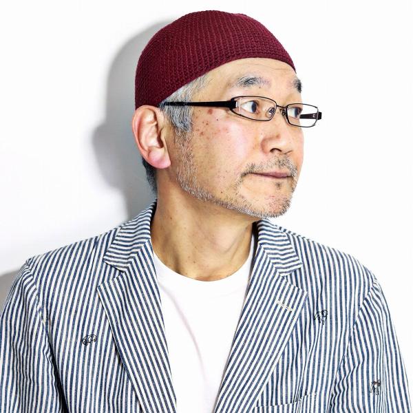 ニット帽 帽子 コットンニット ショートワッチ ホスピタルCAP エンジ