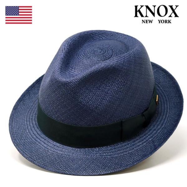 KNOX（ノックス） パナマ 帽子 パナマハット 高級 ネイビー メンズ 父
