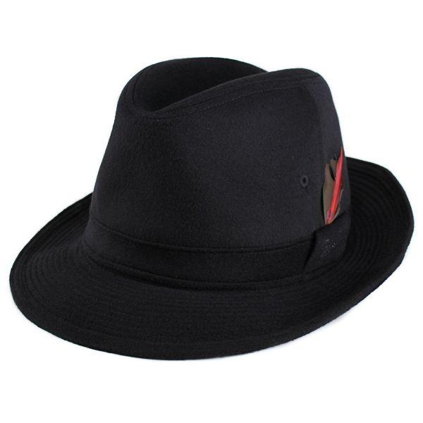 ボルサリーノ Borsalino　中折れ帽 帽子 58㎝ ブラック 黒 Borsalino フェルトハット 中折れハット ボルサリーノ ハット