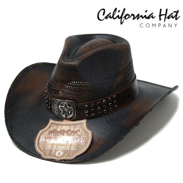 ストローハット メンズ 帽子 日除け テンガロン California Hat