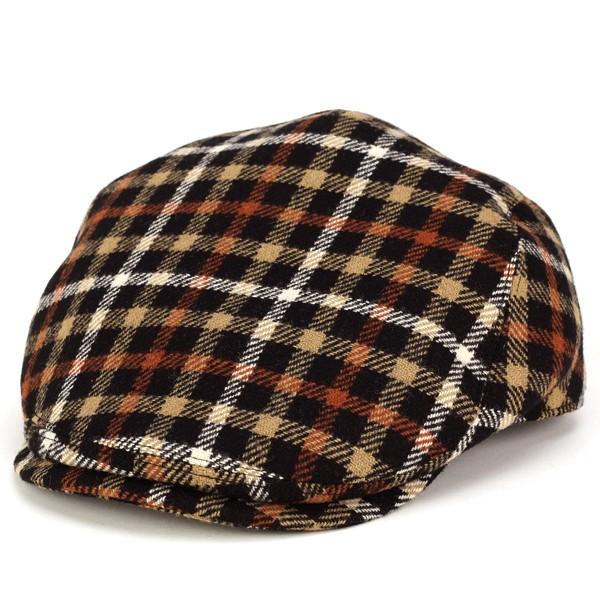 ハンチング DAKS ダックス ウールタータン 秋冬 メンズ 帽子 ブラックハウスチェック DAKS（ダックス） ハンチング ウールタータン 秋冬 メンズ 帽子