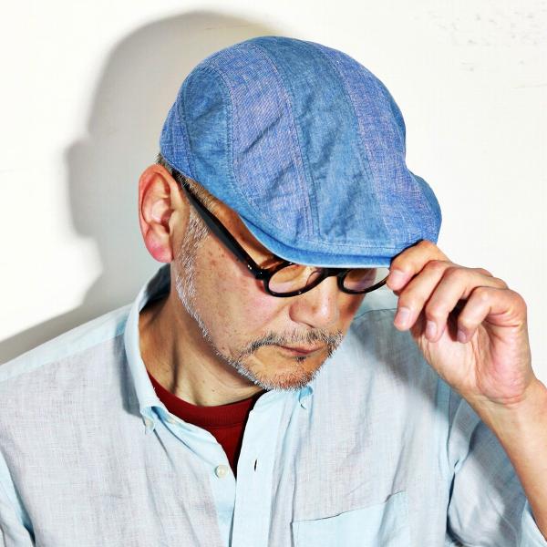 シナコバ ハンチング 帽子 春夏 メンズ デニム sinacova ファッション 綿 麻 紺 ネイビー SINA COVA（シナコバ） ハンチング 帽子 春夏 メンズ デニム