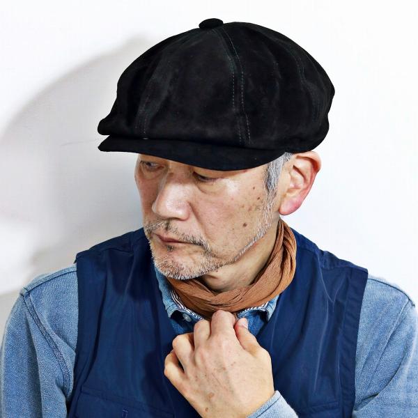 レザーキャスケット 牛革 ぼうし リアルレザー キャスケット ヌバック レザー ファットモゥ&サ elehelm-hatstore_fs009-011