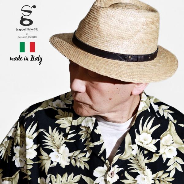 イタリア製 古着 ブロンテ 麦わら帽子 ハット フェドラハット ストローハット ストローハット フェドラハット メンズ 中折れ 麦わら ハット 春