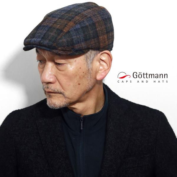帽子 メンズ 大きいサイズ 耳当て付き ハンチング 秋冬 Gottmann