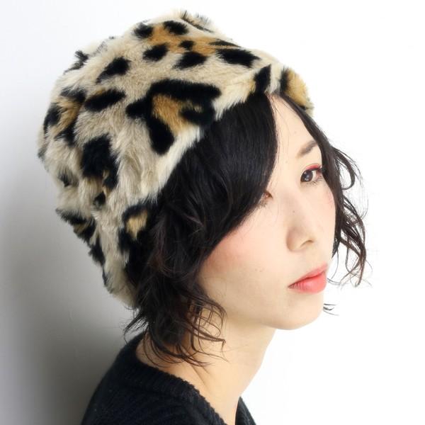 GREVI（グレヴィ） ロシア帽 ヒョウ柄 帽子 レオパード アニマル