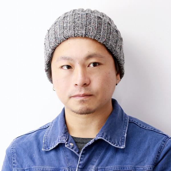 eleven2nd ウールカシミア　ニット帽 Johnstons of Elgin カシミヤ リブニットキャップ （ニットキャップ