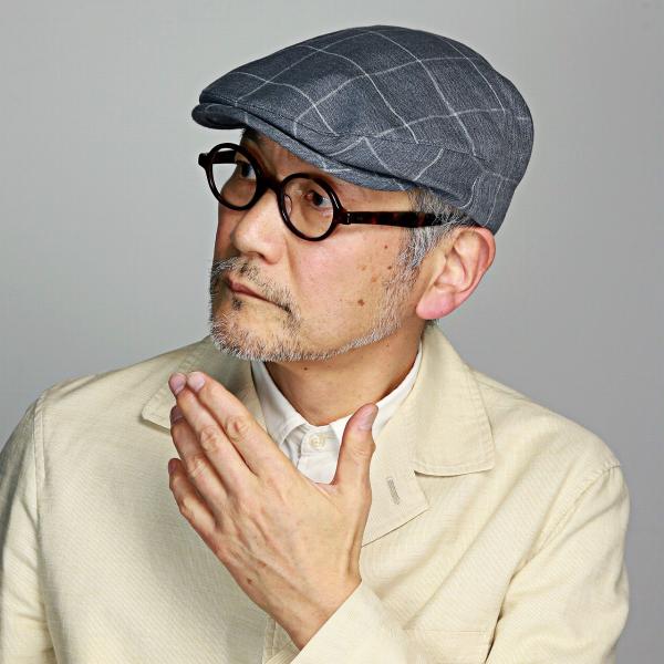 インポート ハット ハンチング帽 メンズ チェック 帽子 春夏 リネン