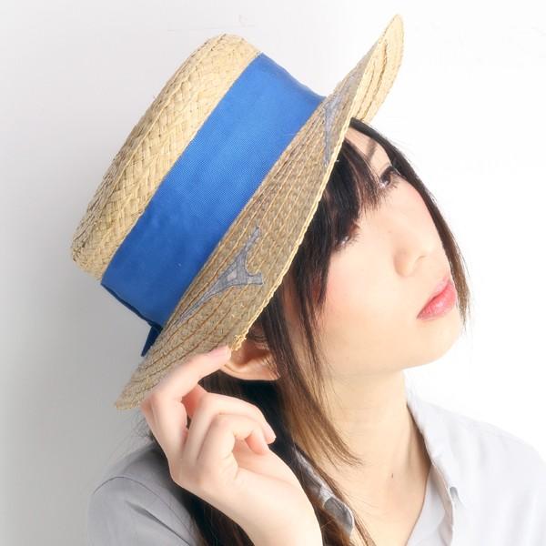 バラ色の帽子 カンカン帽 エッフェル塔フレンチキャノチェ レディース ばら色 ハット 帽子 Barairo no boushi ブルー