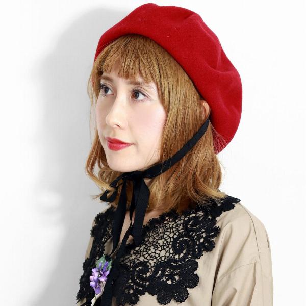 Barairo no Boushi バラ色の帽子 リボン ベレー 日本製 秋 冬 可愛い