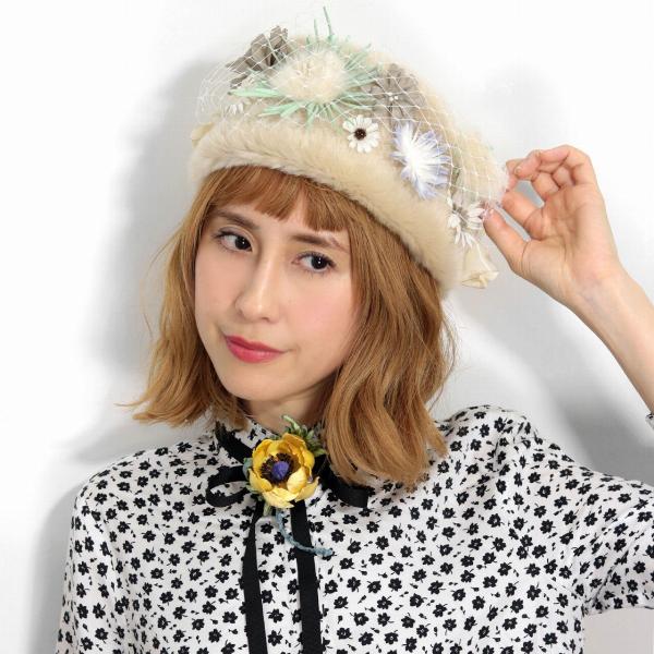 秋冬 帽子 日本製 バラ色の帽子 可愛い ロシア帽 送料無料 バラ