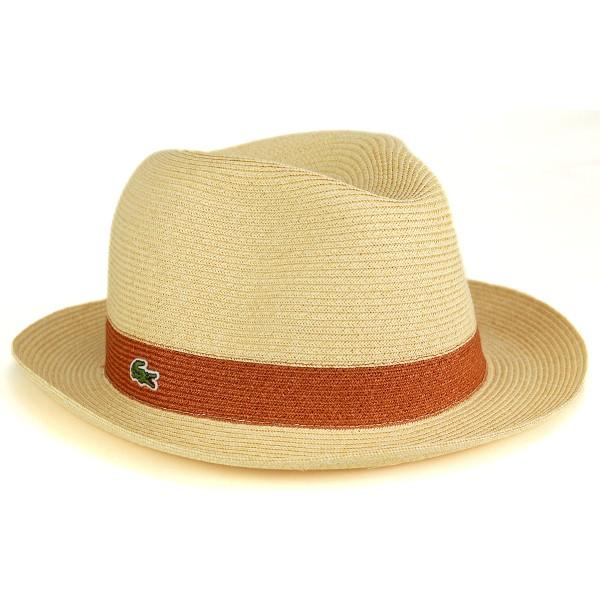 LACOSTE（ラコステ） ハット 帽子 メンズ ストローハット 中折れハット