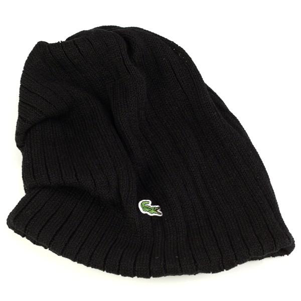 ラコステ ニット帽 ビーニー 春夏 メンズ レディース Lacoste かぶりやすい 後ろタック サマーニット スポーツ 黒 ブラック L3731 011 Elehelm帽子通販専門店 通販 Yahoo ショッピング