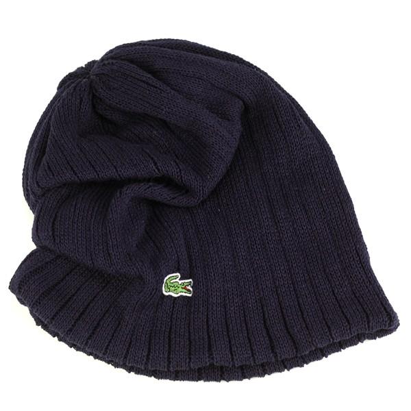 春夏 メンズ ビーニー レディース ニット帽 ラコステ Lacoste かぶりやすい 後ろタック サマーニット スポーツ 紺 ネイビー L3731 013 Elehelm帽子通販専門店 通販 Yahoo ショッピング