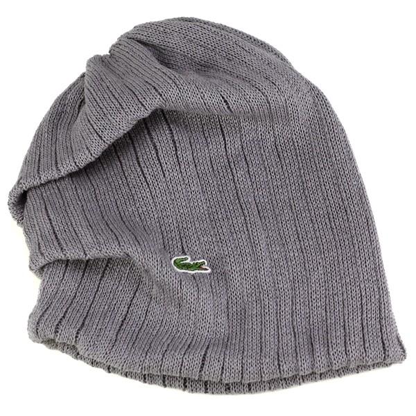 ニット帽 ビーニー 春夏 メンズ ラコステ レディース Lacoste かぶりやすい 後ろタック サマーニット スポーツ グレー L3731 071 Elehelm帽子通販専門店 通販 Yahoo ショッピング