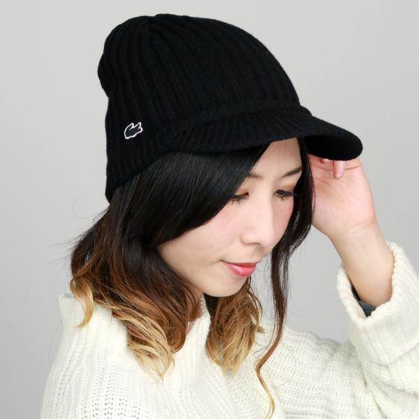 LACOSTE（ラコステ） ニットキャップ ニット 秋冬 ツバ付き 帽子