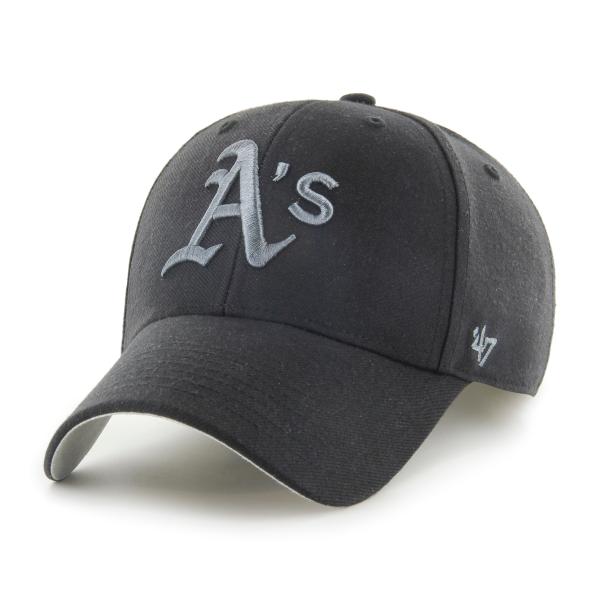 47 キャップ フォーティーセブン ブランド キャップ アスレチックス '47 MVP メンズ レディース 47BRAND 春夏 秋冬 マジックアジャスター ブラック/チャコール