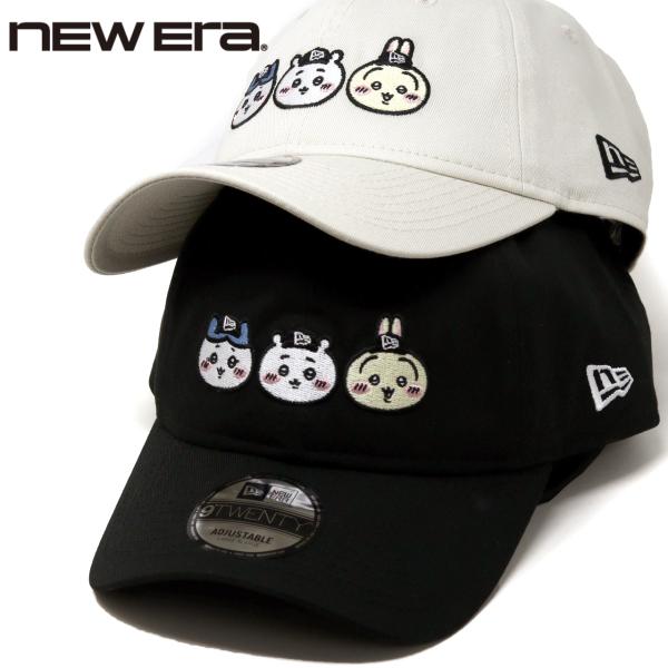 ニューエラ ちいかわ キャップ NEWERA 9TWENTY ちいかわ 帽子 春 夏 ちいかわ ハチワレ うさぎ 刺繍 ロゴキャップ アイボリー ブラック Mサイズ XLサイズ